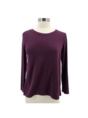 Pact Organic Cotton Womens Medium Top Tunic Long Sleeve Purple Stretch Tunic Top